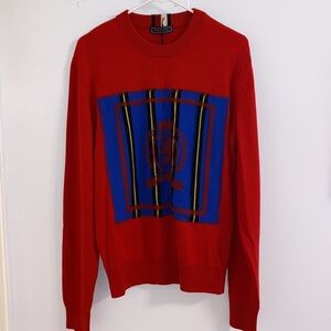 Hilfiger Collection Wool Argyle Crest Sweater Size M NWT